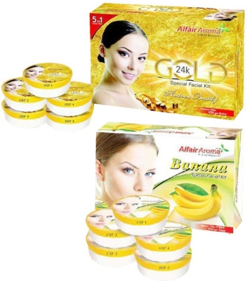 

Alfair Aroma 24k Gold Banana Special Facial Kit 900 g(Set of 2)
