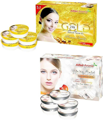 

Alfair Aroma 24k Gold White Gold Special Facial Kit 900 g(Set of 2)