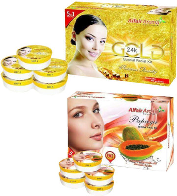 

Alfair Aroma 24K Gold Papaya Special Facial Kit 900 g(Set of 2)