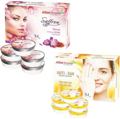

Alfair Aroma Saffron Anti Tan Facial Kit 900 g(Set of 2)