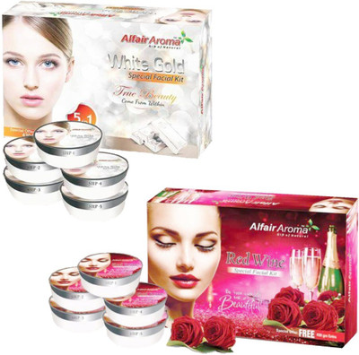 

Alfair Aroma White Gold Red Wine Facial Kit 900 g(Set of 2)