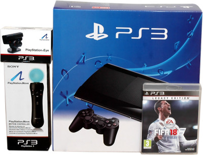 Sony Ps3 Console 12GB GB with Fifa 18(Black)