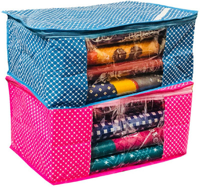 

Kuber Industries Designer Cotton Quilted Polka Dots Saree Cover PolkaNSC014(Multicolor)