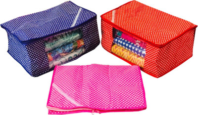 

Kuber Industries Designer Cotton Quilted Polka Dots Saree Cover PolkaNSC005(Multicolor)
