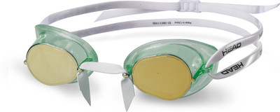 

Head Racer Mirrored Swimming Goggles(Green, Gold), Gold;green
