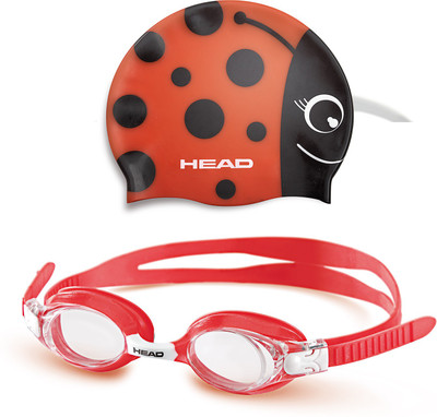 

Head Meteor Goggle Cap Set Kids Swimming Goggles(Red)