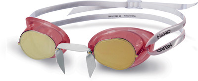 

Head Racer Mirrored Swimming Goggles(Red, Gold), Gold;red