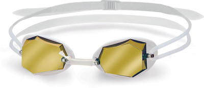 Head Diamond Mirrored Swimming Goggles(White)