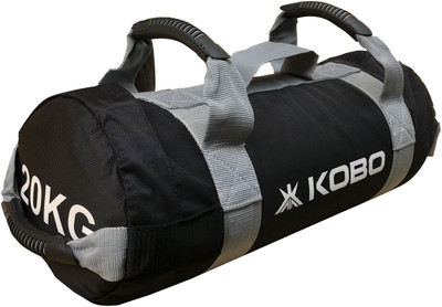 

Kobo 20 Kg Sandbag Adjustable Weight Power Training Filled Fitness Cross Functional Exercise Running Workout Sand-Bag (IMPORTED) Sand Bag of 20 Kg(Multicolor, Kit Bag), Black;grey