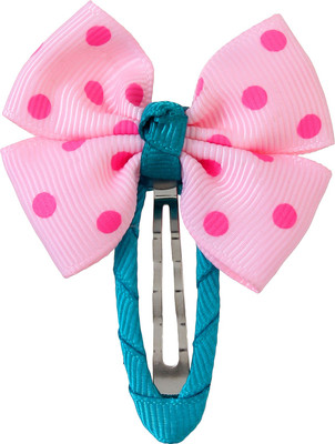 

Bolt 2 Pieces Pink Bow Dots Hair Clip(Pink, Green)