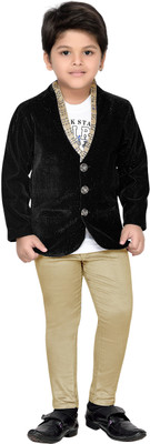

AJ Dezines Boys Festive & Party Blazer and Pant Set(Beige Pack of 1, Fawn