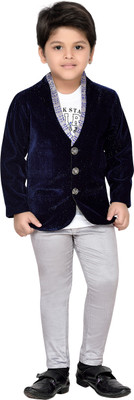 

AJ Dezines Boys Festive & Party Blazer and Pant Set(Grey Pack of 1