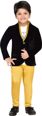 

AJ Dezines Boys Blazer and Pant Set(Yellow Pack of 1, Lemon