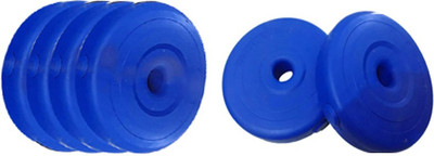 

BFIT 6 KG HOME GYM SET 1 KG X 6 COATED WEIGHT PLATES Adjustable Dumbbell(6 kg), Blue
