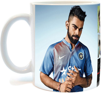 

Juvixbuy Virat Kohli Ceramic Printed Coffee Ceramic Mug(325 ml), Multicolor