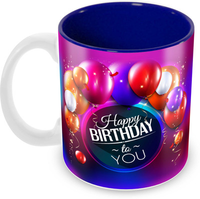 

Tuelip Printed Happy Birthday To You Tea & Coffee Ceramic Mug(350 ml), Multicolor