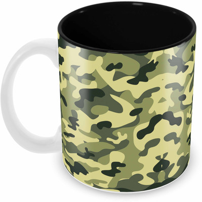 

Tuelip Printed Military Camouflage Tea & Coffee Ceramic Mug(350 ml), Multicolor