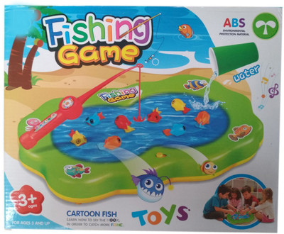 

HALO NATION Colorful Water Fishing Game Toy With Music & Light For Boys And Girls - Learn To Fish(Multicolor)