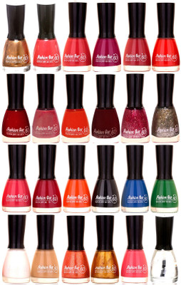 

Fashion Bar Candy Big Nail polish Combo 1315 Multicolor(Pack of 24)