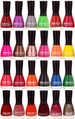 Fashion Bar Candy Big Nail polish Combo 1326 Multicolor(Pack of 24)