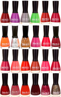 

Fashion Bar Candy Big Nail polish Combo 1309 Multicolor(Pack of 24)