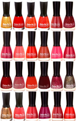

Fashion Bar Candy Big Nail polish Combo 1318 Multicolor(Pack of 24)