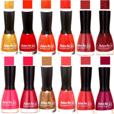 

Fashion Bar Candy different Disco Shades Nail polish combo 1251 Multicolor(Pack of 12)