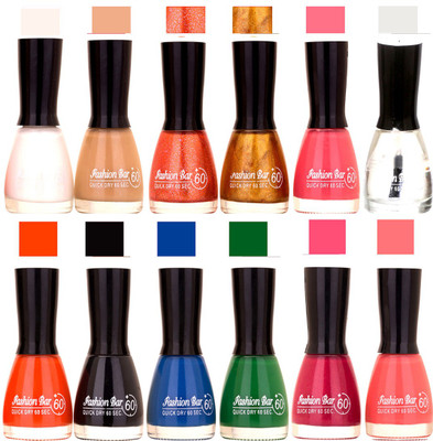 

Fashion Bar White,Nude,Glitter Orange,Golden,Pink,Transperent,Orange,Black,Blue,Green,Pink,Neon Pink Nail polish White,Nude,Glitter Orange,Golden,Pink,Transperent,Orange,Black,Blue,Green,Pink,Neon Pink(Pack of 12)
