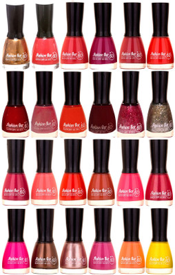 

Fashion Bar Candy Big Nail polish Combo 1311 Multicolor(Pack of 24)