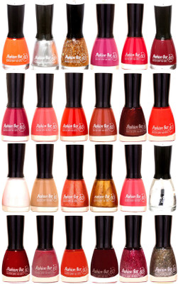 

Fashion Bar Candy Big Nail polish Combo 1302 Multicolor(Pack of 24)