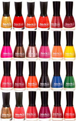 

Fashion Bar Candy Big Nail polish Combo 1320 Multicolor(Pack of 24)