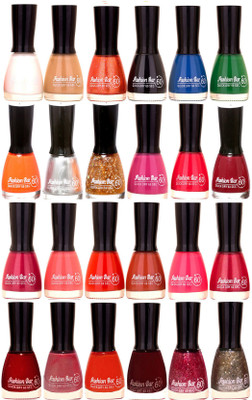 

Fashion Bar Candy Big Nail polish Combo 1297 Multicolor(Pack of 24)