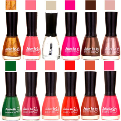 

Fashion Bar Golden,Pink,Transperent,Rani,Dark Brown,Shimmer Pearl,Green,Pink,Neon Pink,Red,Brown,Royal Pink Nail polish Golden,Pink,Transperent,Rani,Dark Brown,Shimmer Pearl,Green,Pink,Neon Pink,Red,Brown,Royal Pink(Pack of 12)