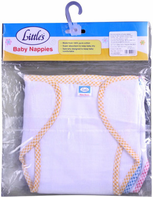 

Littles Velcro Nappies - New Born (0 to 6 months, Blue;orange;pink;white