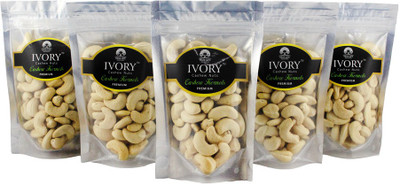 

Ivory Plain Cashew Nuts Pack of 5 Cashews(500 g, Pouch)