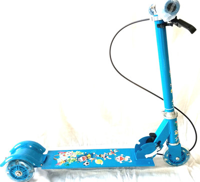 

KT BROTHERS 3 WHEEL SCOOTER WITH LED LIGHTS, HAND BRAKE AND BELL(Blue)
