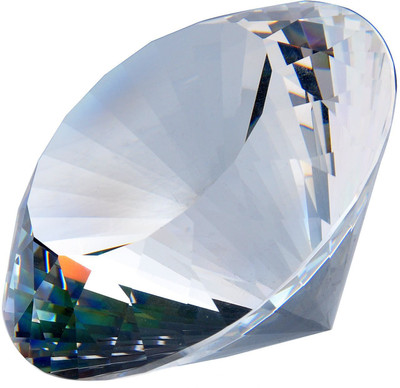 

Gooddeals Positive Energy Giant 150mm Non-leaded crystal Diamond Paper Weights with Clear transparent finish(Set Of 1, White)