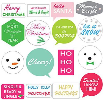 

PARTY PROPZ PHOTOBOOTH PROPS PACK OF 16/CHRISTMAS PARTY DECORATION/CHRISTMAS PARTY SUPPLIES/CHRISTMAS PARTY ACCESSORIES Photo Booth Board(Party)