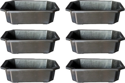 

Truphe Bonsai Flower Pots - Black (Pack of 6) Plant Container Set(Plastic)