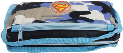 

eRunners All in 1 High Quality Superman Series Pouch Wallet Mobile Holder Pencil Box for All Ages Pouch(Blue)