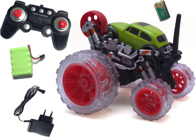 

TWGE Remote Control Car-Cyclone Wheel 360 Degree Rotation-Music, Colorful lights - recharegable battery included(Green)