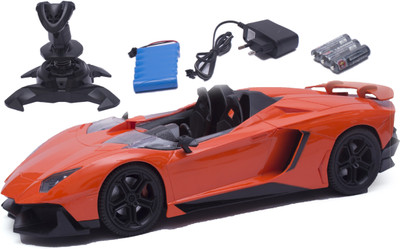 

TWGE Remote Control Car - 1:8 Scale luxury car with Joy Stock Remote Control-Led Lights-rechargeble battery and charger included(Orange)