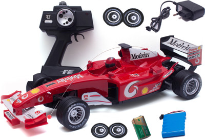 

TWGE Formula One Remote Control Car - Radio Control Car - Extra Set of Tyres-High Speed RC Car-Joy Stick Type Remote(Red)