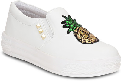 

Get Glamr Gracious Slip-on Sneakers For Women(White