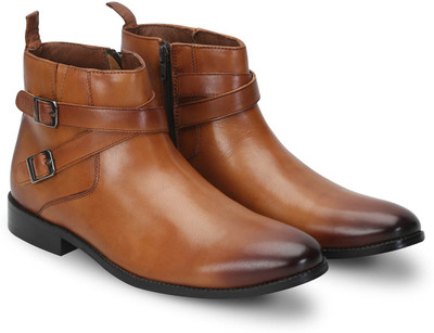 

Brune Tan double strap bryce boots for men Party Wear For Men(Red