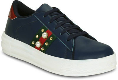 

Get Glamr Tinsley Flatform Sneakers For Women(Navy