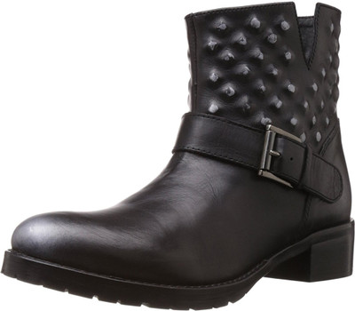 

Saint G Black Leather Boots For Women(Black