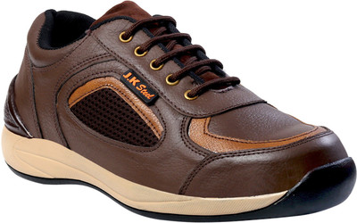 

JK Port Men New Safety Shoe with Steel Toe Casuals For Men(Multicolor, Brown