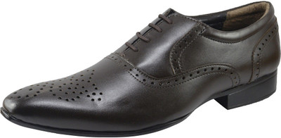 

Vonzo Tuxedo Dress Shoes Lace up pointed Toe Oxfords Lace Up For Men(Brown