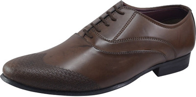 

Vonzo Tuxedo Dress Shoes Lace up pointed Toe Oxfords Lace Up For Men(Brown, Tan